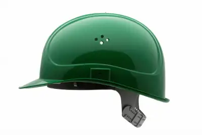 Grüner Sicherheitshelm ohne Erdöl